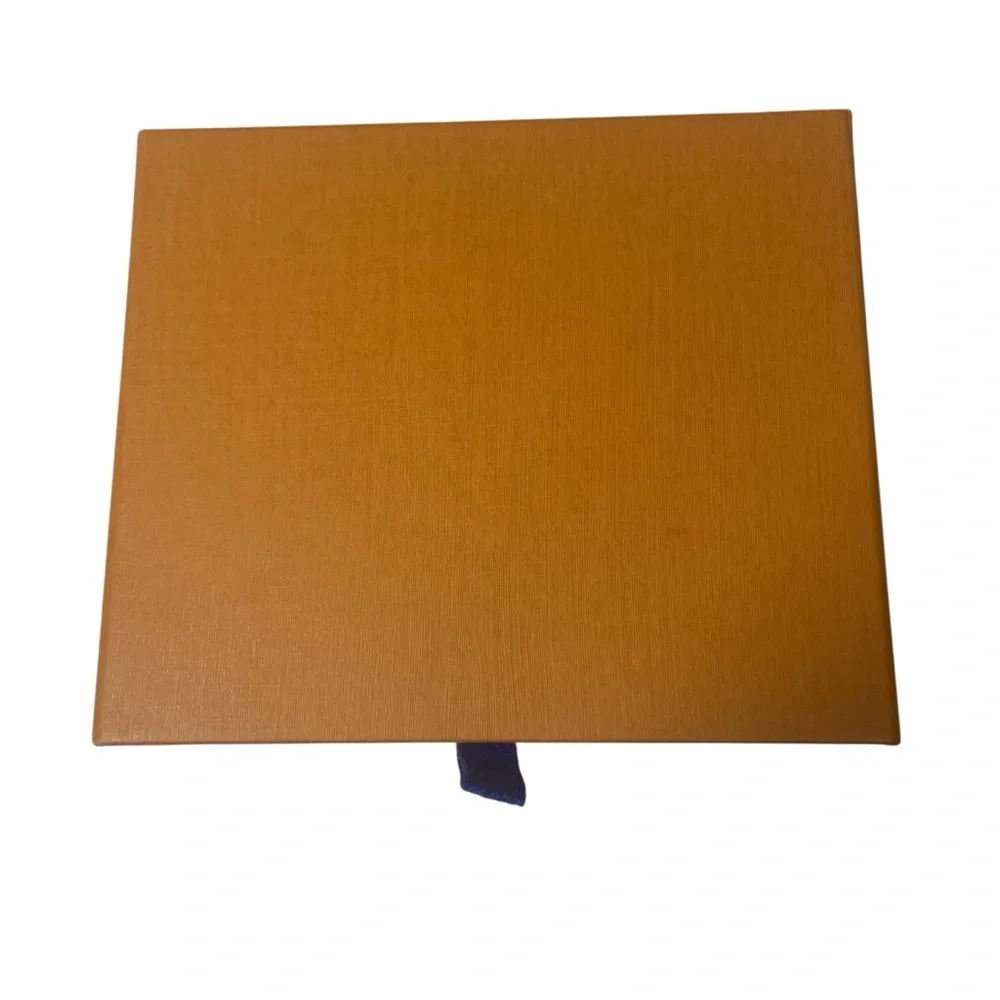 Louis Vuitton Drawer Gift Storage Empty Box Orange Navy Small 6” x 5” x 1 5/8”
